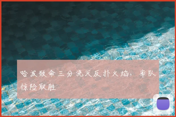 哈泼致命三分浇灭反扑火焰,率队惊险取胜